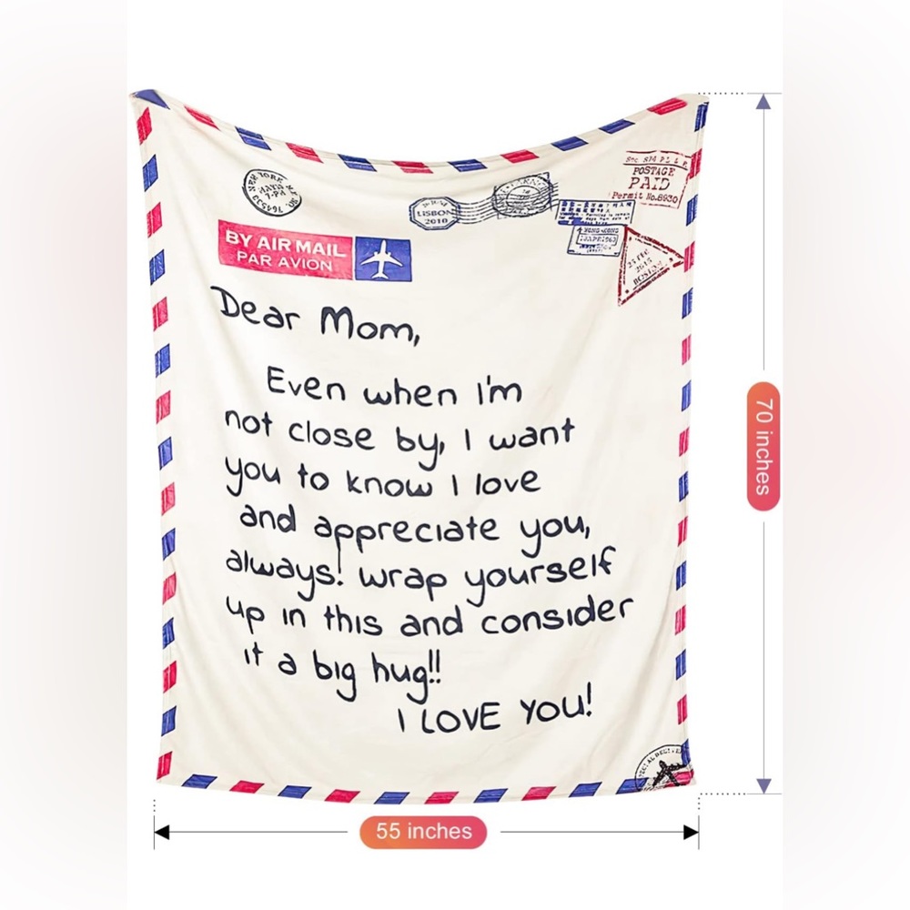 Mother’s Day blanket. Dear Mom…